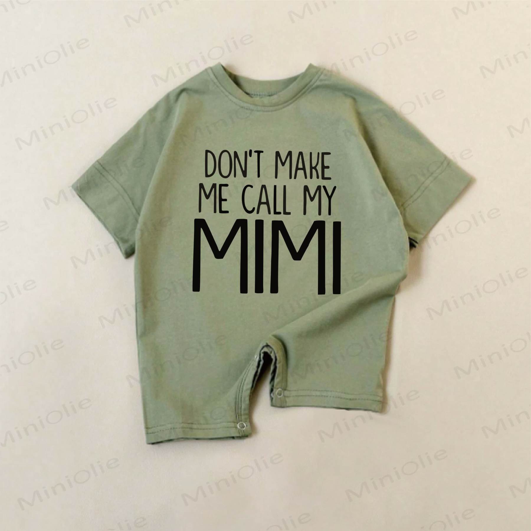 DON'T MAKE ME CALL MY MIMIで！ベビーグリーンのスローガンロンパース - 緑 - 18～24ヶ月 - image 1