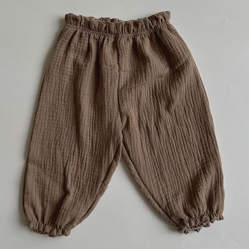 ベビーカジュアルリネンパンツ - 茶色 - 2～3歳 - image 4