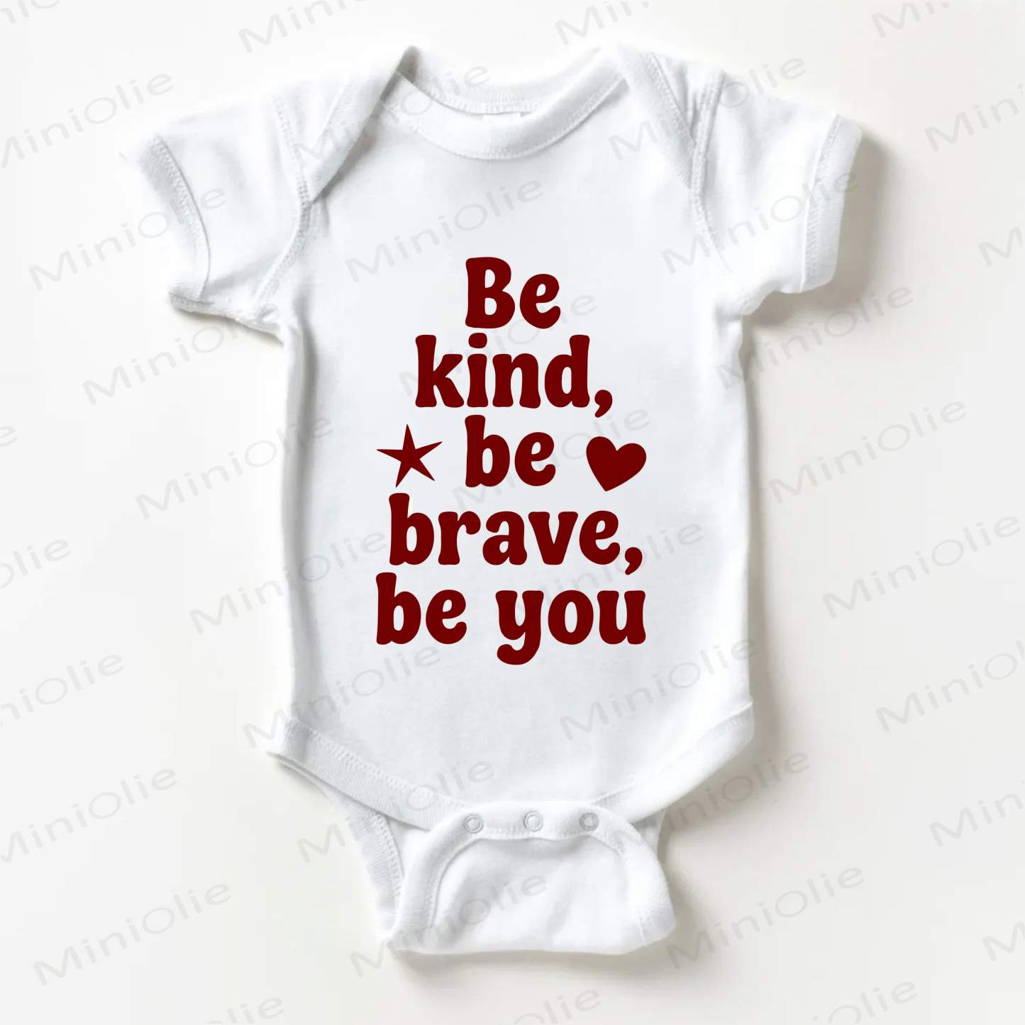 BE KIND, BE BRAVE, BE YOU。ベビー用ホワイトボディスーツ - 白 - 18～24ヶ月 - image 1