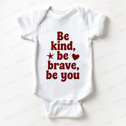 BE KIND, BE BRAVE, BE YOU。ベビー用ホワイトボディスーツ - 白 - 18～24ヶ月 - image 1