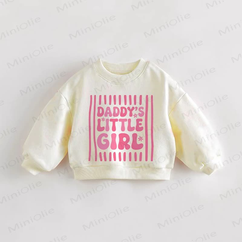 DADDY'S LITTLE GIRLベビー幼児用スローガン入りクリームスウェットシャツ - クリーム - 3～5歳 - image 1