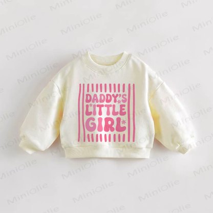 DADDY'S LITTLE GIRLベビー幼児用スローガン入りクリームスウェットシャツ - クリーム - 3～5歳 - image 1