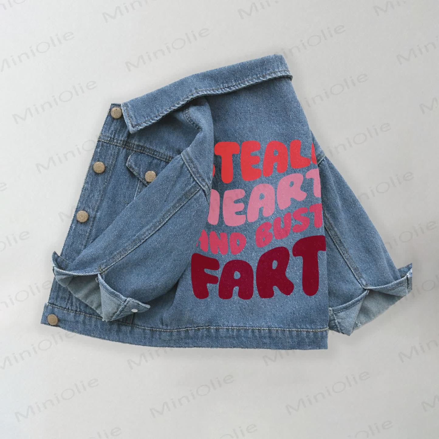 STEALING HEART AND BUSTING FARTS幼児用デニムジャケット - 青 - 10-11歳 - image 1