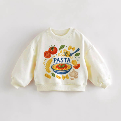 PASTA幼児用フードクリームスウェットシャツ - クリーム - 3～5歳 - image 1