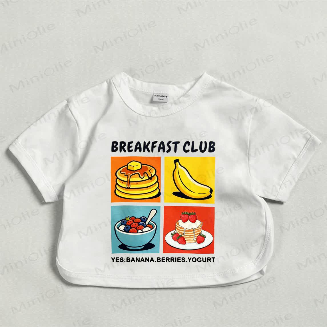 BREAKFAST CLUB YES BANANA BERRIES YOGURT　ベビーホワイトTシャツ - 白 - 18～24ヶ月 - image 1