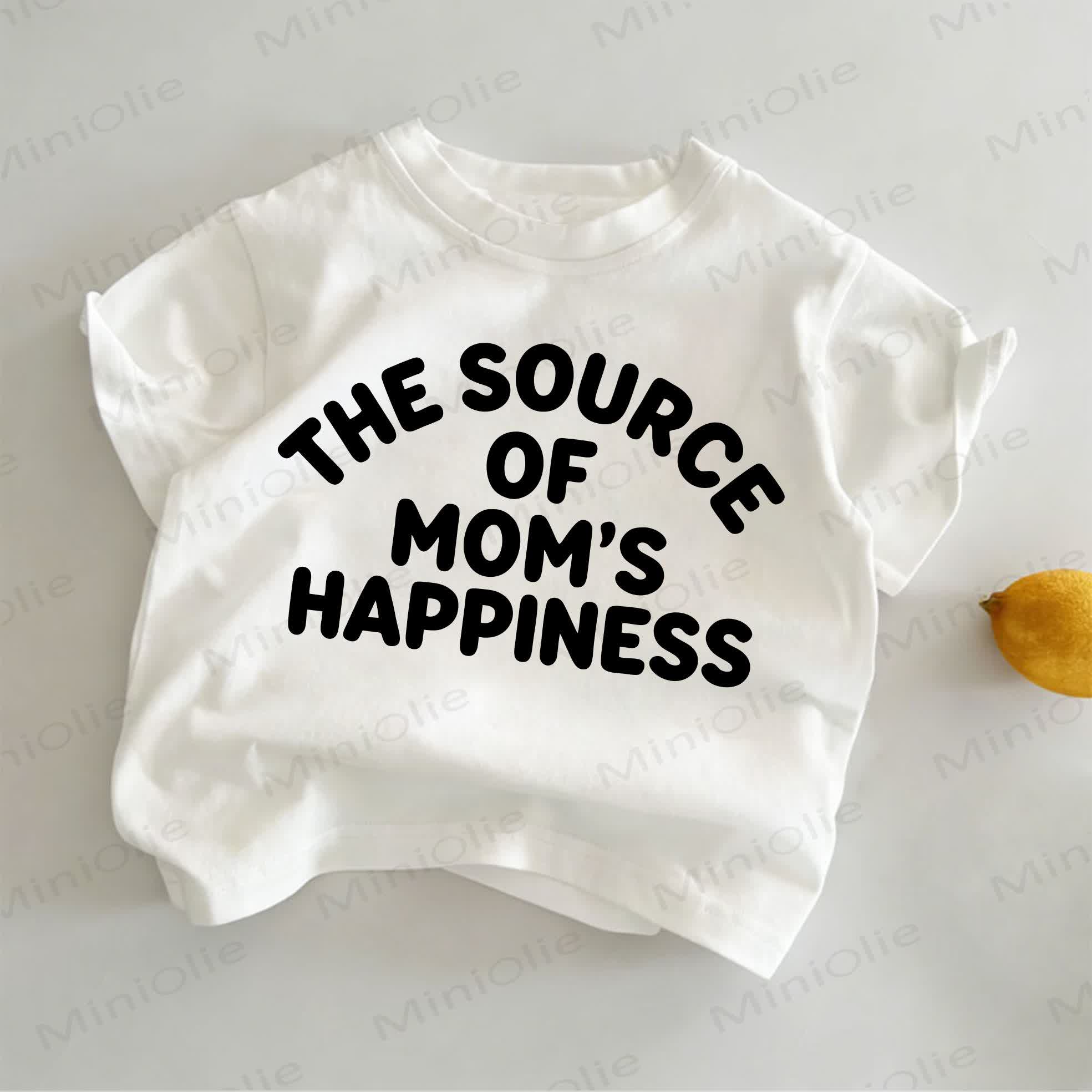 ママの幸せの源　幼児用白Tシャツ - 白 - 6～7歳 - image 1