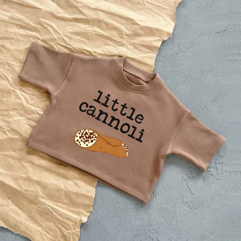 LITTLE CANNOLIベビーサマーカジュアルTシャツ - 茶色 - 2～3歳 - image 3