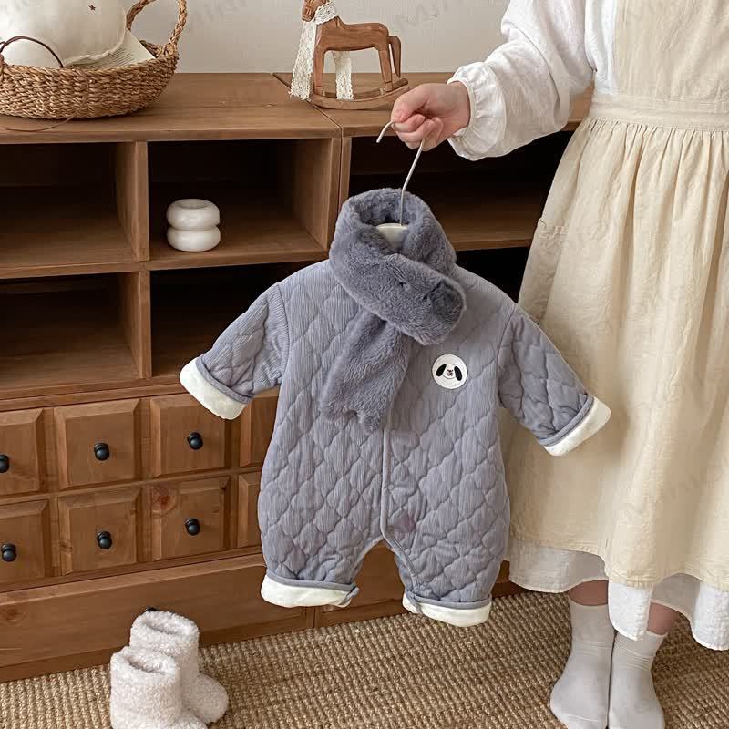 ベビースカーフ かわいい漫画キルティングロンパース - image 6