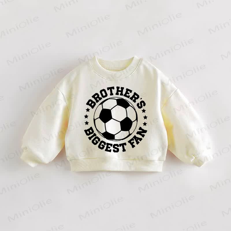 BROTHER'S BIGGEST FAN幼児用スウェットシャツ - クリーム - 3～5歳 - image 1