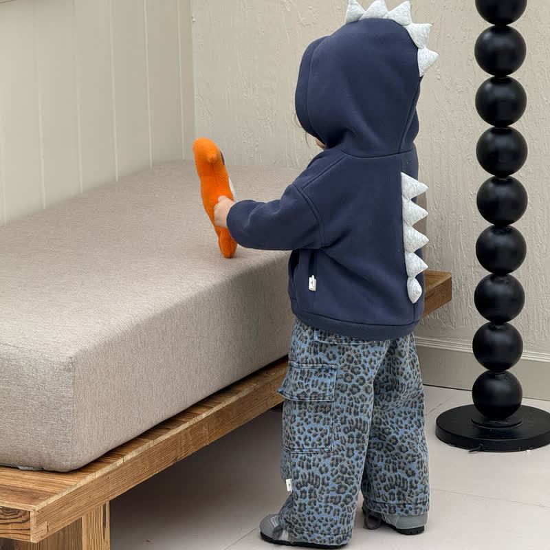 ベビー幼児用恐竜トップスまたはヒョウ柄ワークパンツ - image 5