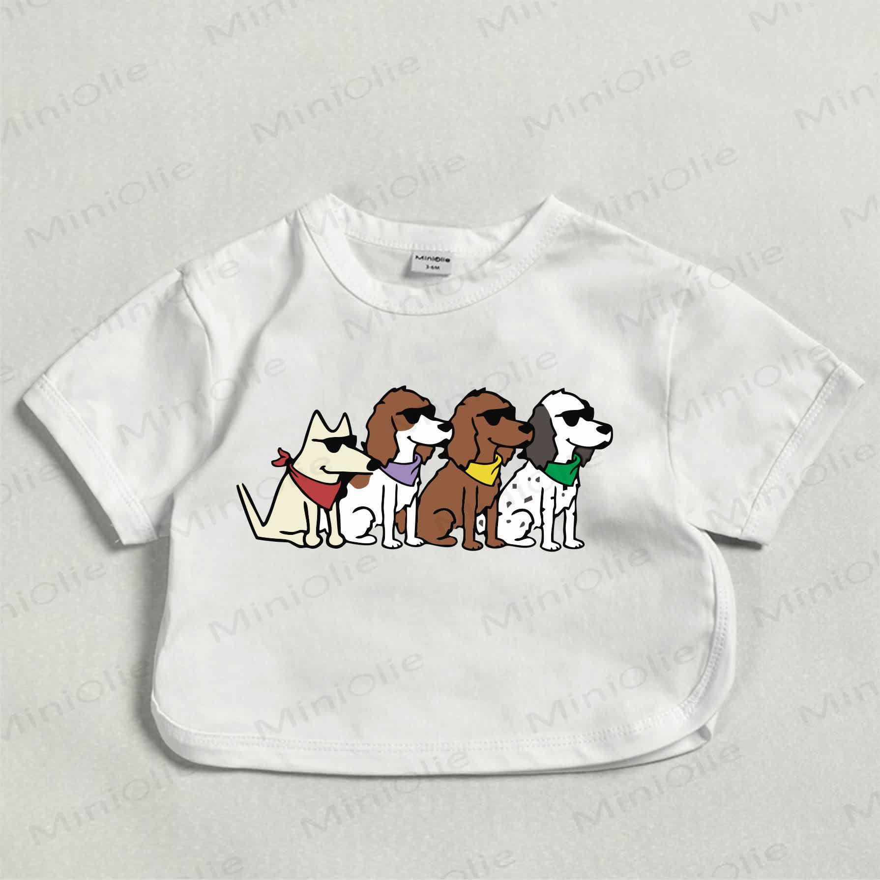 ベビー用ホワイトサングラス犬Tシャツ - 白 - 18～24ヶ月 - image 1