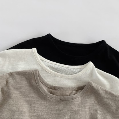 幼児用男の子用無地着心地の良いTシャツ - image 5