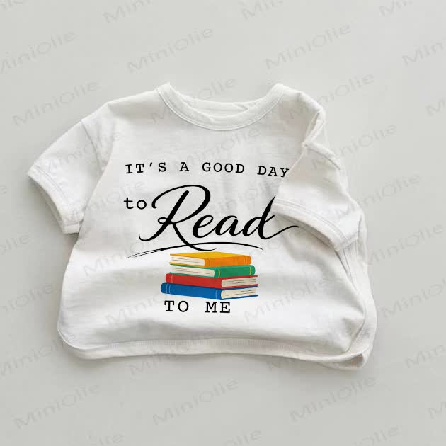 IT'S A GOOD DAY TO READ TO MEベビーホワイトブックプリントTシャツ - 白 - 18～24ヶ月 - image 1