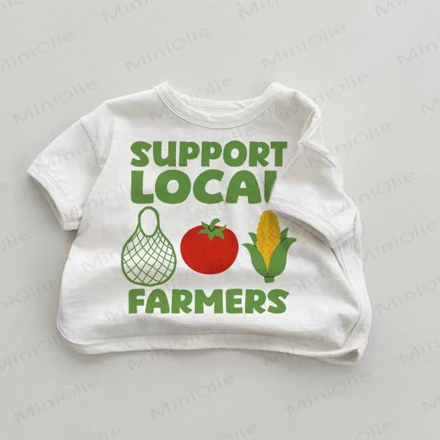 SUPPORT LOCAL FARMERS！ベビー用野菜Tシャツ - 白 - 18～24ヶ月 - image 1