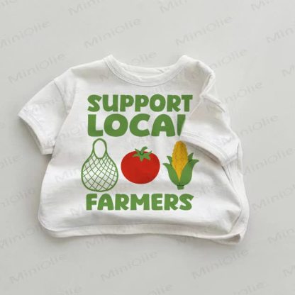 SUPPORT LOCAL FARMERS！ベビー用野菜Tシャツ - 白 - 18～24ヶ月 - image 1
