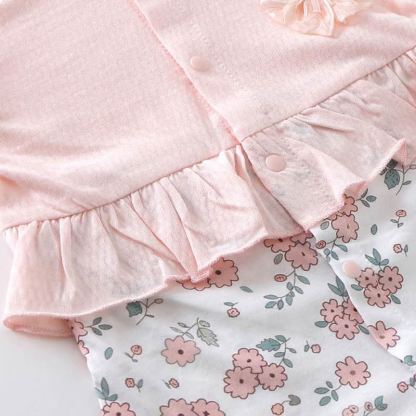 ベビー用花柄/うさぎ柄フリルロンパース - image 9