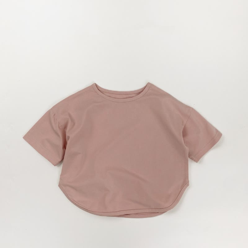 幼児用女の子向け無地カジュアルTシャツ - ピンク - 6-7.5T - image 8