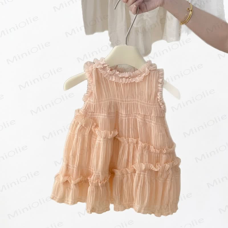 幼児用ベビーガールズノースリーブティアードDress - image 5