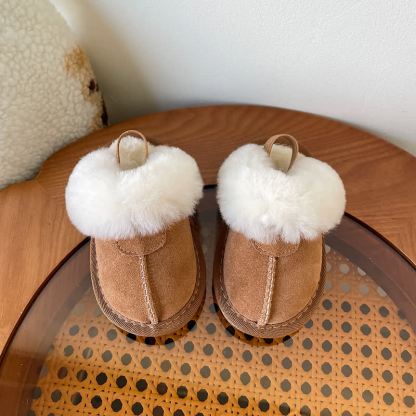 ベビー幼児用フリース裏地シューズ - 茶色 - 9.5C℃ - image 4