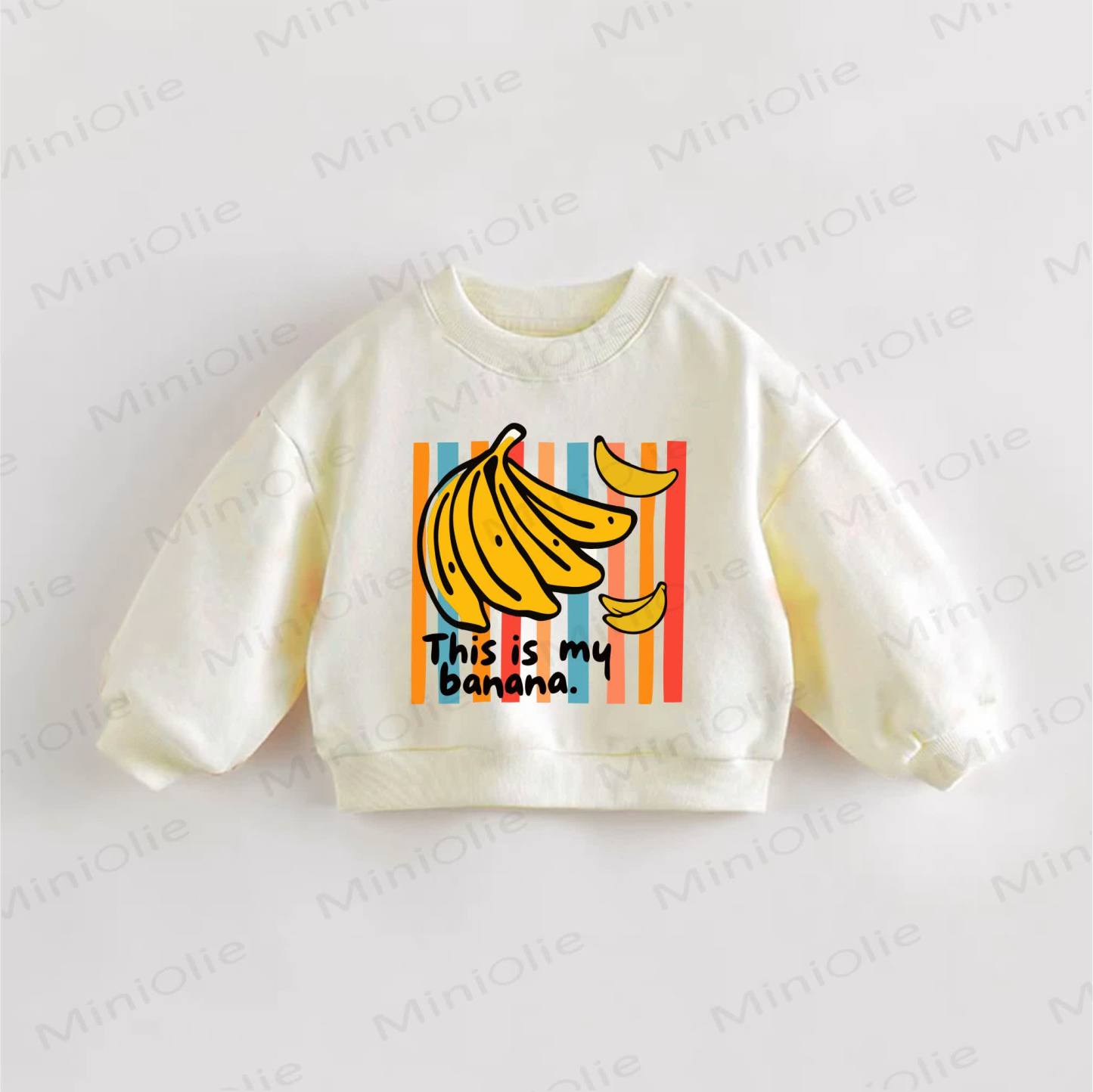 これはMYのBANANAです。ベビー幼児用スウェットシャツ - クリーム - 3～5歳 - image 1