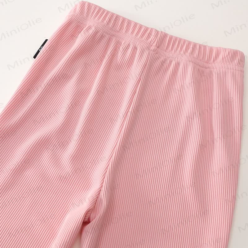 幼児用ニット半袖トップスとフレアパンツの2ピースセット - image 7