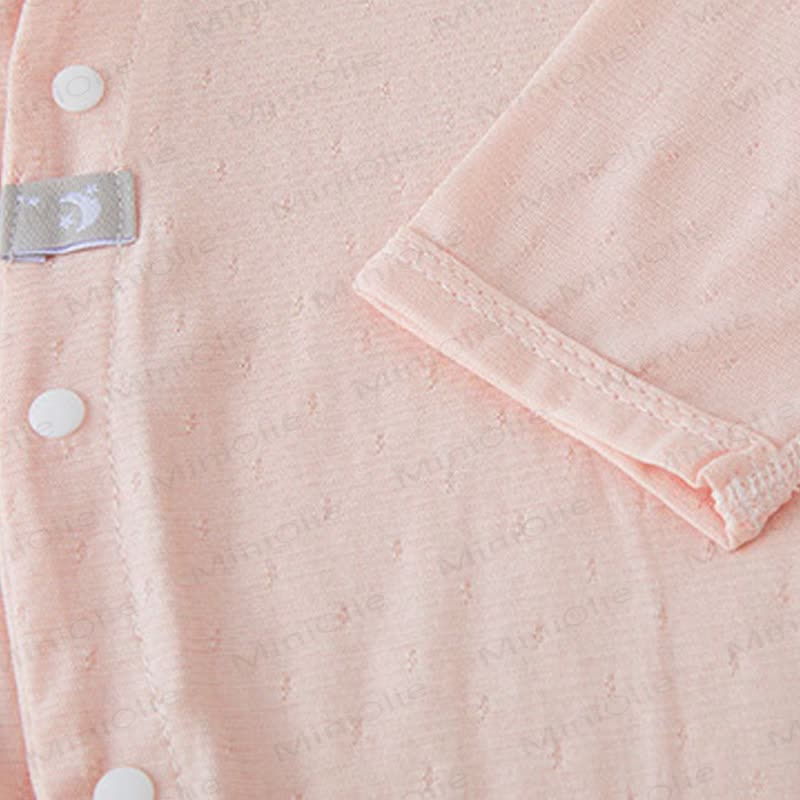 ベビーラップスナップ無地ロンパース - image 11