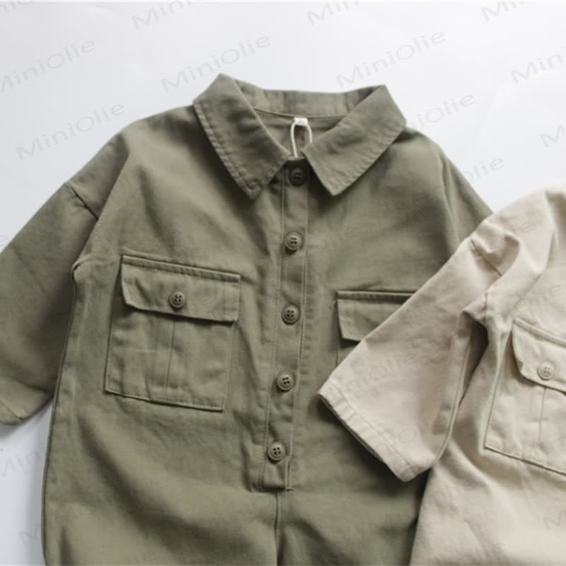 ベビー幼児用無地オーバーオール - image 7