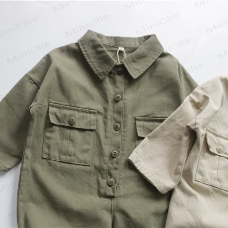 ベビー幼児用無地オーバーオール - image 7