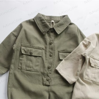 ベビー幼児用無地オーバーオール - image 7