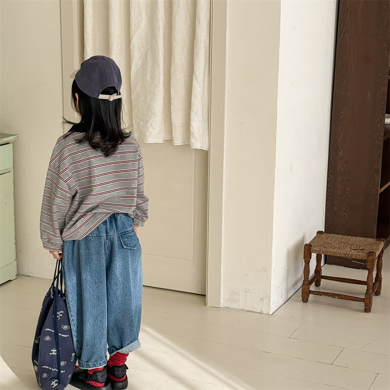 幼児用ウォッシュドデニムルーズパンツ - image 15