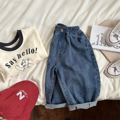 キッズボーイズルーズハーレムジーンズパンツ - image 12