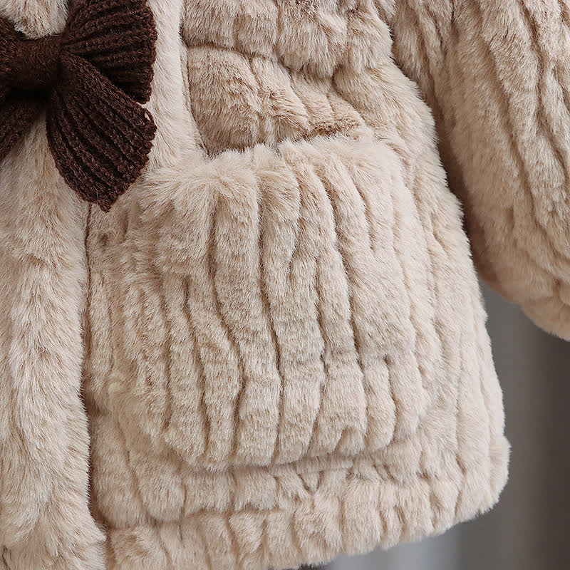 ベビー幼児用フリースボウキルティングアウターウェア - image 4