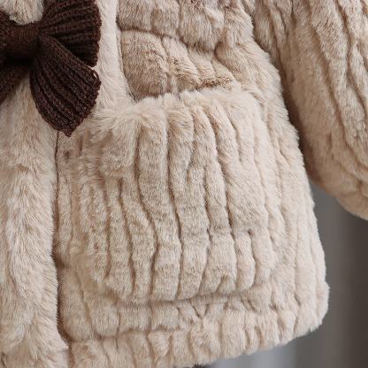 ベビー幼児用フリースボウキルティングアウターウェア - image 4