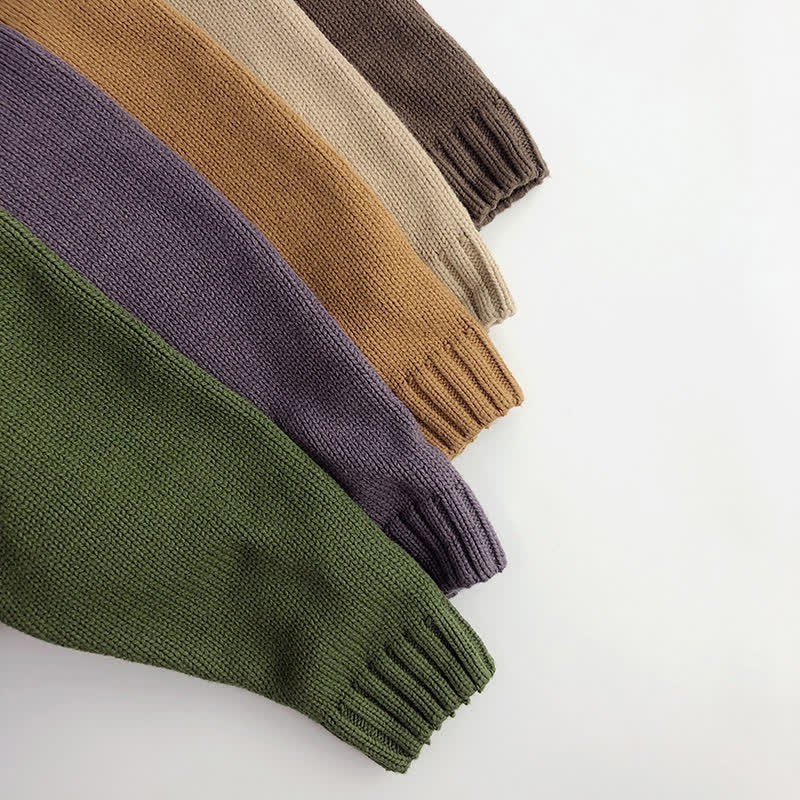 幼児用無地ゆったりリラックスセーター - image 7