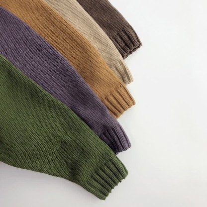 幼児用無地ゆったりリラックスセーター - image 7