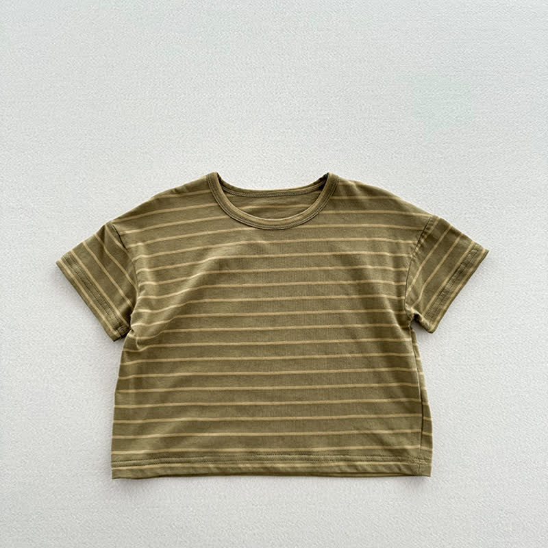 幼児用ストライプカジュアルTシャツ - 緑 - 8歳 - image 11