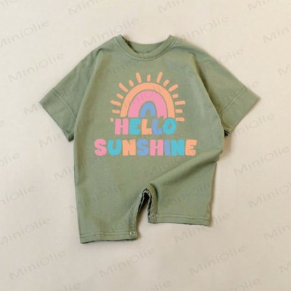 HELLO SUNSHINEベビー レインボーグリーン ロンパース - 緑 - 18～24ヶ月 - image 1