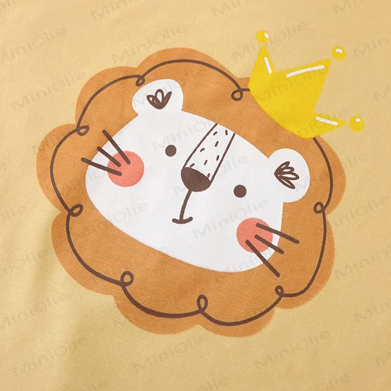 ベビー用アニマルプリント半袖ロンパース - image 10