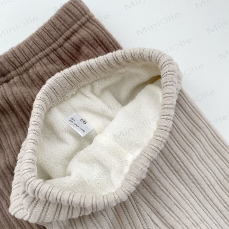 ベビーガールズ フリース裏地 レースリブ レギンス - image 8