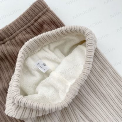 ベビーガールズ フリース裏地 レースリブ レギンス - image 8