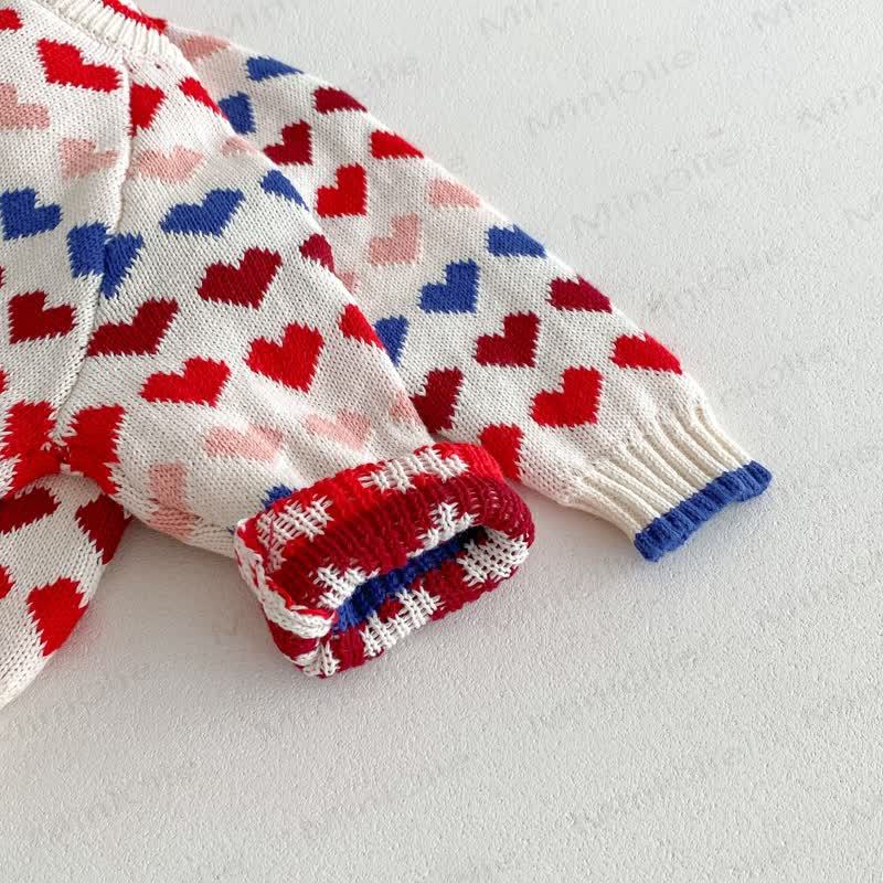 ベビー幼児用ニットカラフルハートセーター＆パンツ - image 19