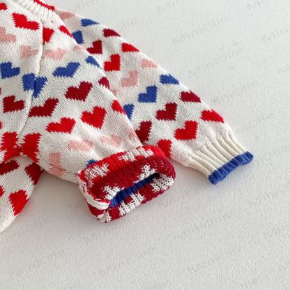 ベビー幼児用ニットカラフルハートセーター＆パンツ - image 19