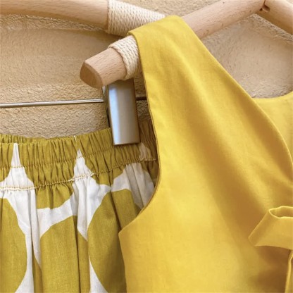 幼児用2ピースイエロードットセット（帽子付き） - image 8