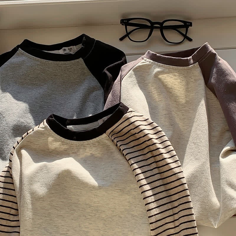 キッズ コントラストカラー ラグラン ベースレイヤー Tシャツ - image 5