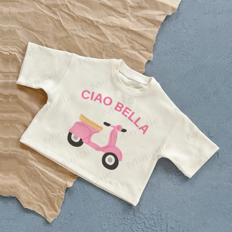 CIAO BELLAベビーバイクサマーカジュアルTシャツ - 白 - 2～3歳 - image 1