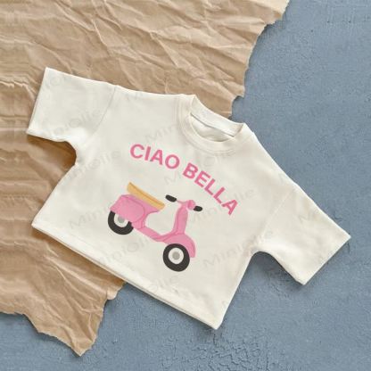 CIAO BELLAベビーバイクサマーカジュアルTシャツ - 白 - 2～3歳 - image 1