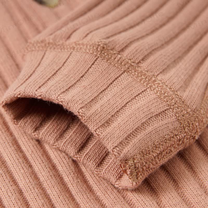 ベビーリブ無地ボタンボディスーツ - image 8