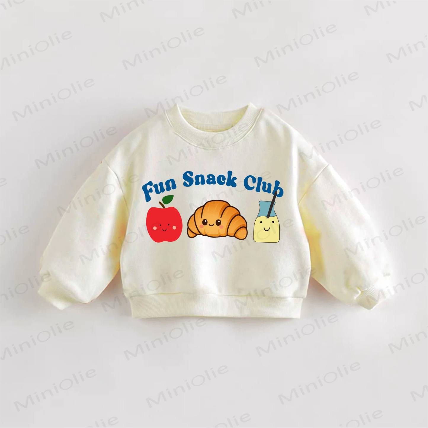 FUN SNACK CLUB幼児用スナックプリントスウェットシャツ - クリーム - 3～5歳 - image 1