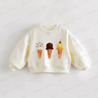 ベビー・幼児用アイスクリーム柄スウェットシャツ - クリーム - 3～5歳 - image 1