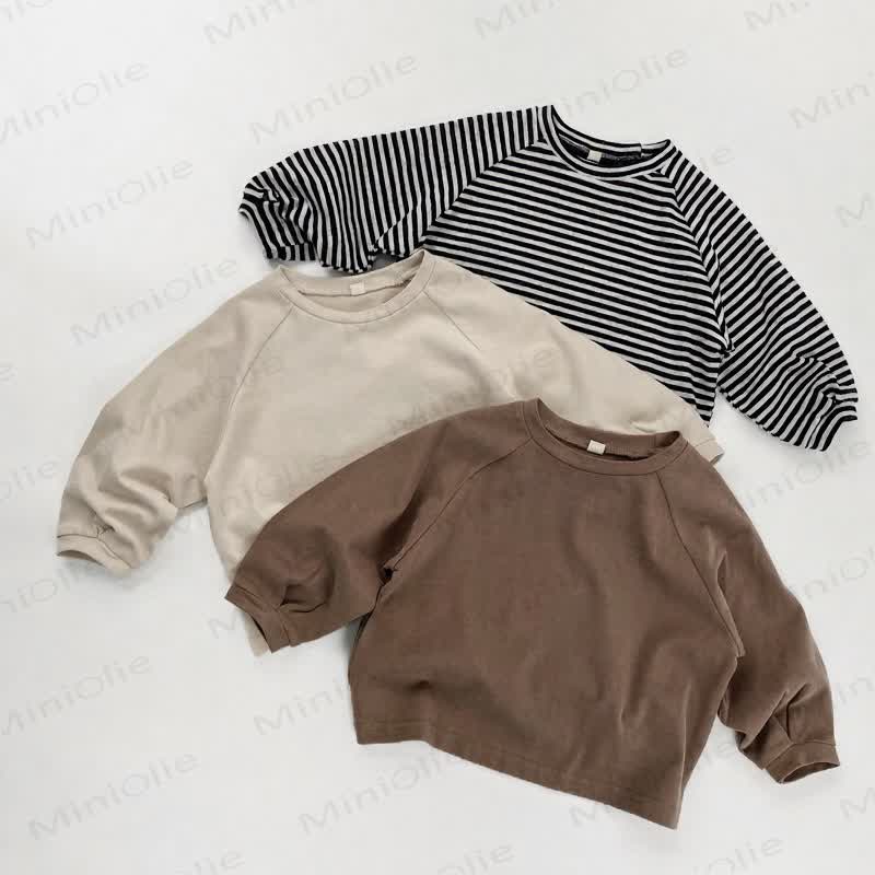 幼児用長袖クルーネックカジュアルTシャツ - image 1